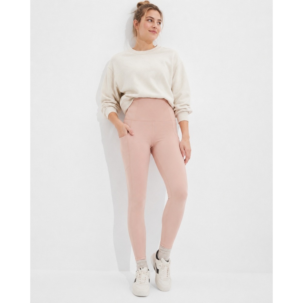 American Eagle Everything Pocket Leggings L Pink Highest Rise NWT Activewear